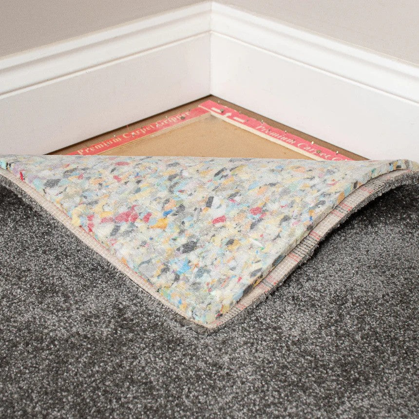 Acoustic carpet underlay installation